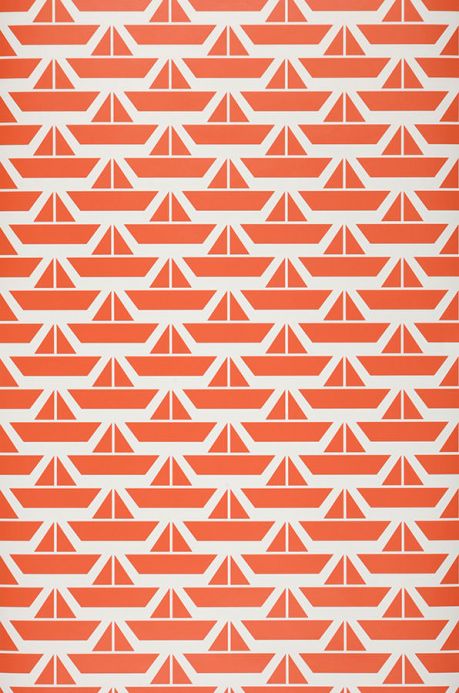 Maritime Wallpaper Wallpaper Divis orange red Roll Width