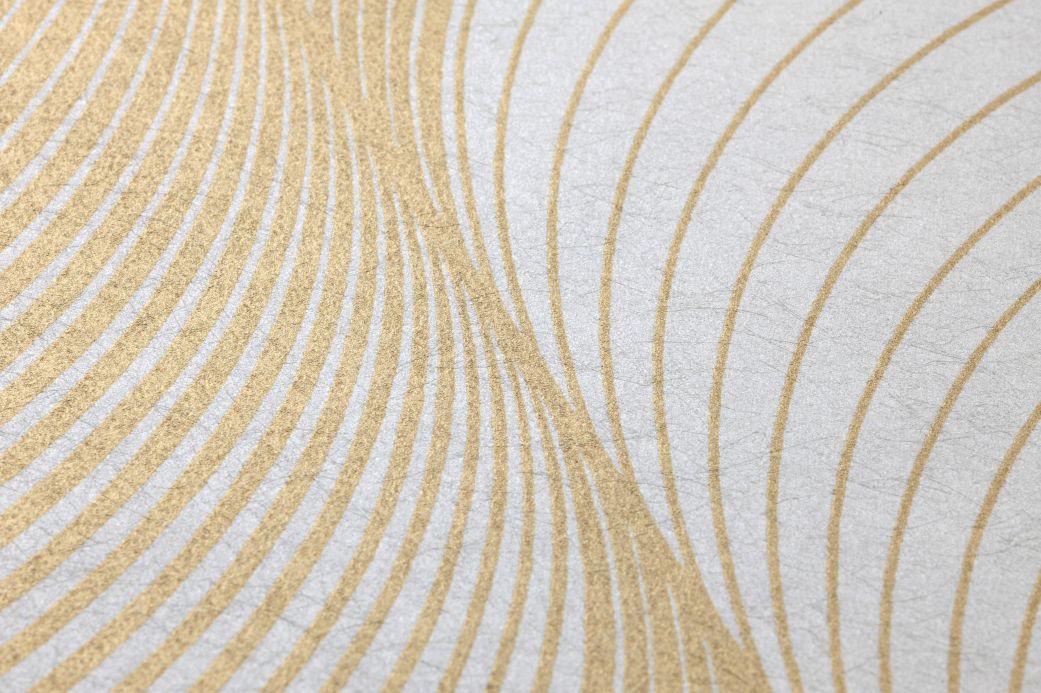 Geometric Wallpaper Wallpaper Katsura cream white Detail View