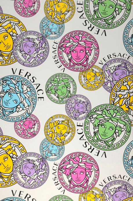 Papier peint extraordinaire Papier peint Medusa multicolore Largeur de lé