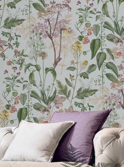 Purple Wallpaper Wallpaper Evia cream Room View