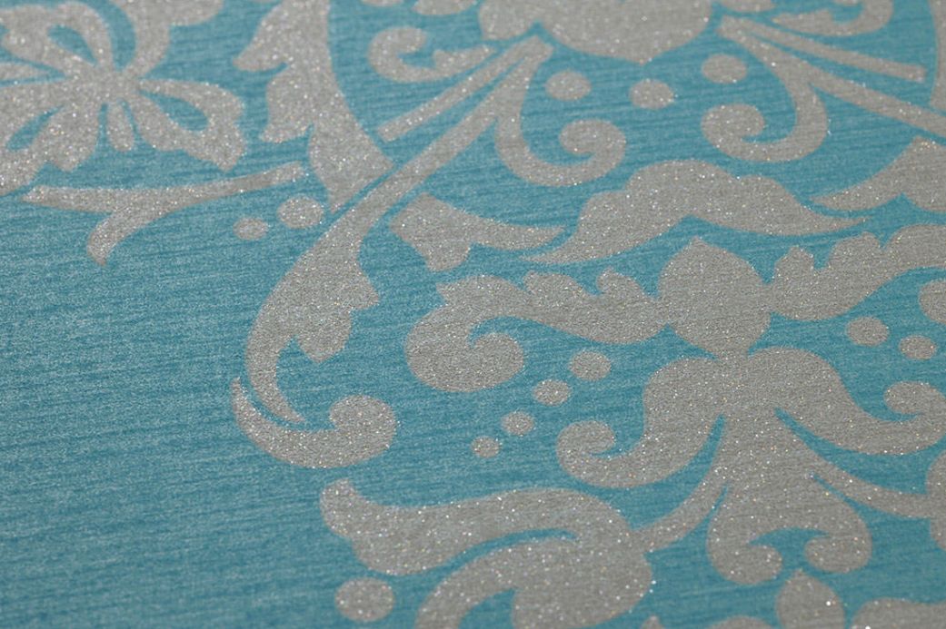 Archiv Wallpaper Aramas turquoise Detail View