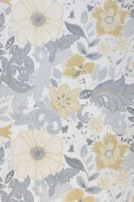 Floral Wallpaper Wallpaper Smilla white Bahnbreite