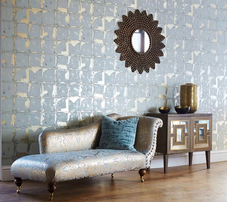 Metallic Wallpaper Wallpaper Abiona light grey Room View