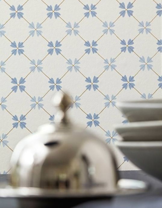 Scandinavian Wallpaper Wallpaper Dagrun pastel blue Room View