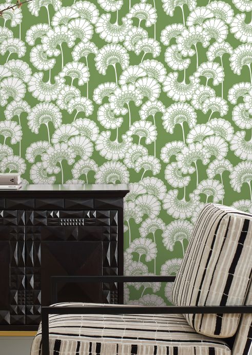 Archiv Wallpaper Ornate grass-green Room View