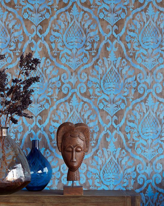 Archiv Wallpaper Esiko brilliant blue Room View