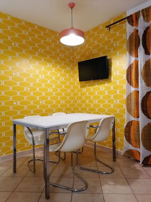 Hallway Wallpaper Wallpaper Nirvanus yellow Room View