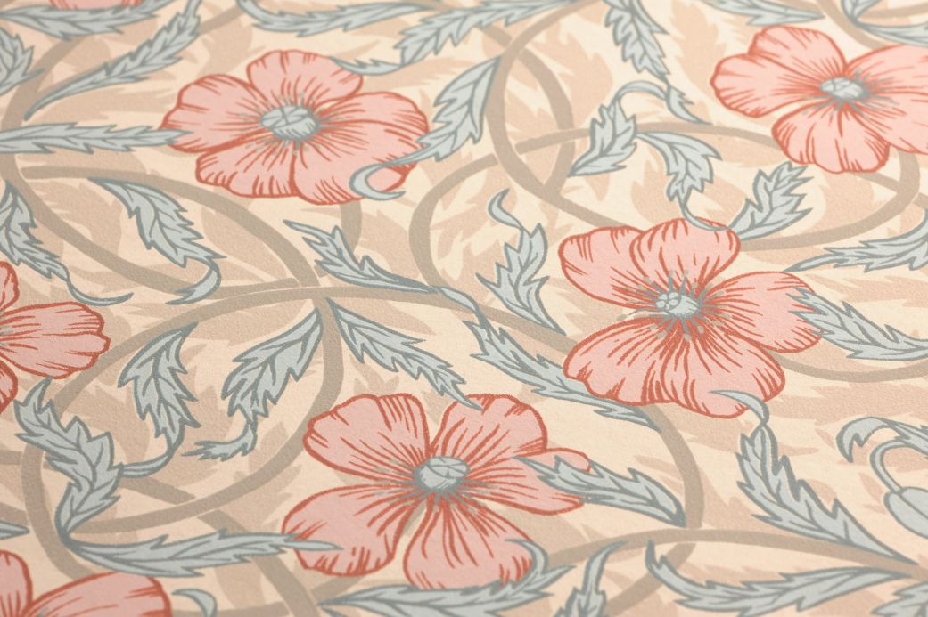 Floral Wallpaper Wallpaper Esmeralda cream Detail View