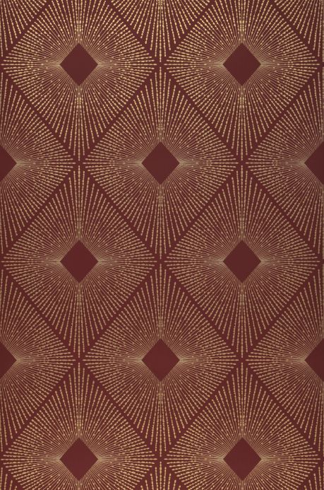 Art Deco Wallpaper Wallpaper Metropolis red brown Roll Width