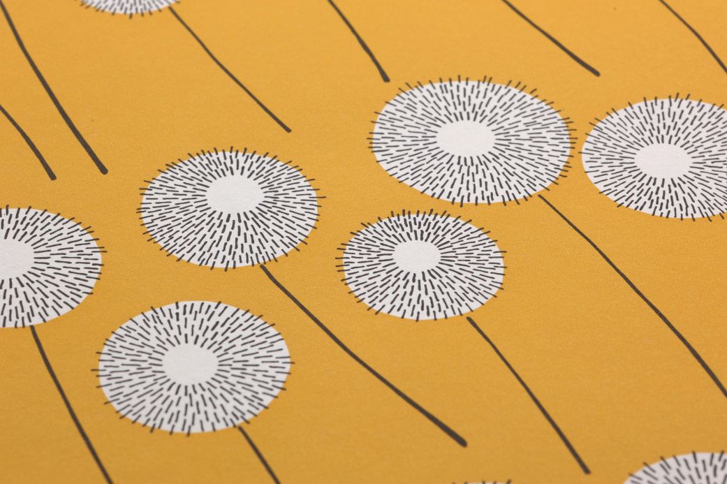 Floral Wallpaper Wallpaper Meadow gorze yellow Detail View