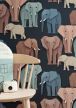 Wallpaper Elephant brown tones