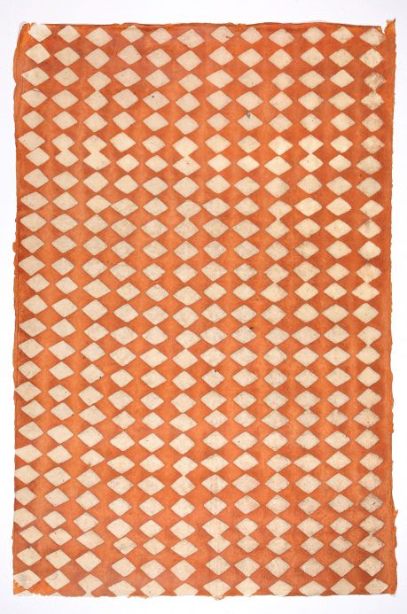 Designer Wallpaper Yamantaka orange brown Roll Width