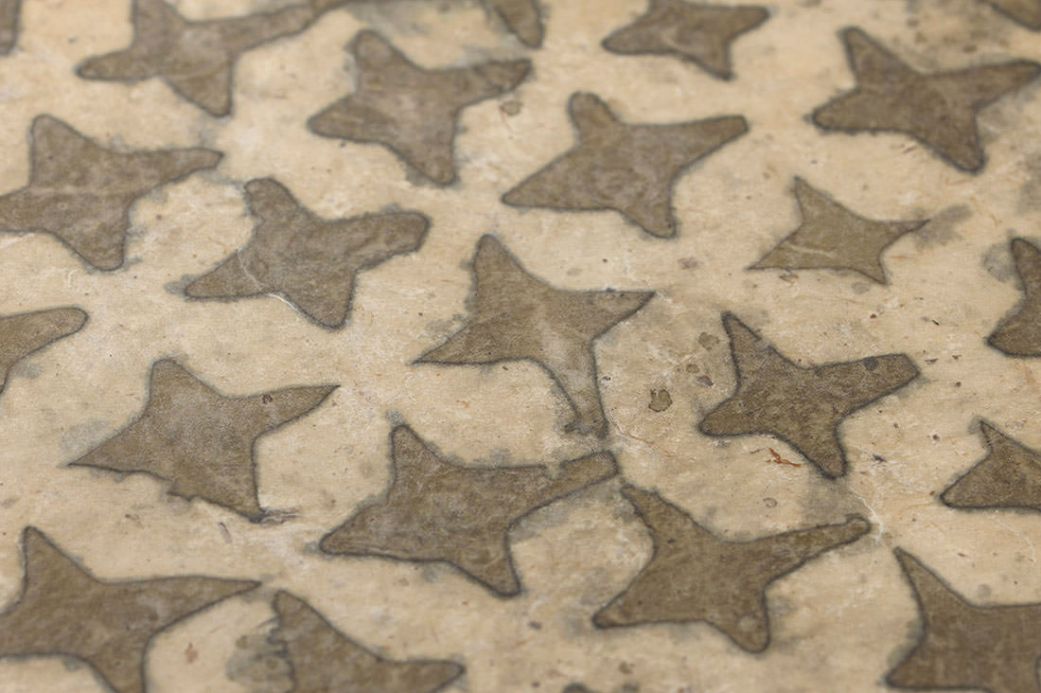 Designer Wallpaper Dampa sepia brown Detail View