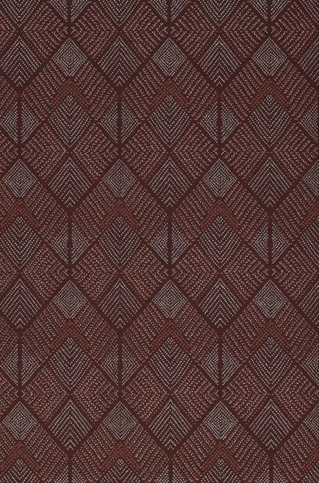 Geometric Wallpaper Wallpaper Brazilia mahogany brown Roll Width