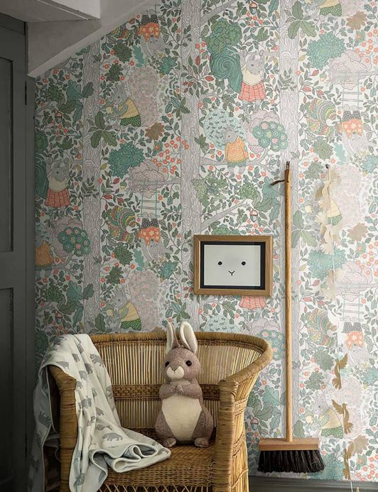 Animal Wallpaper Wallpaper Haval white Room View