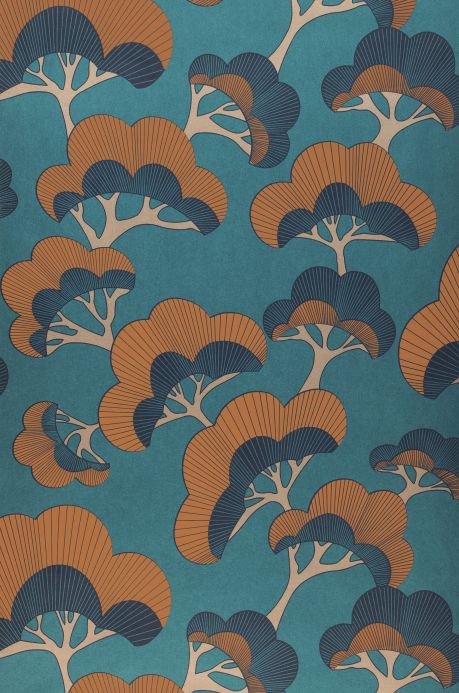 Forest and Tree Wallpaper Wallpaper Fujikawa blue green Roll Width