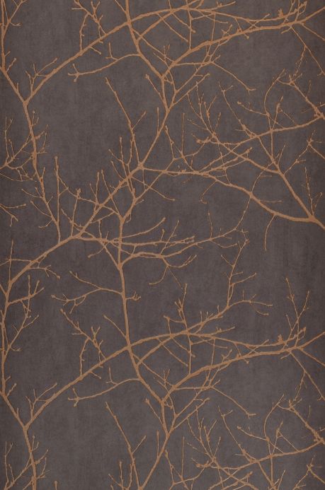 Papier peint botanique Papier peint Kansai brun gris Bahnbreite