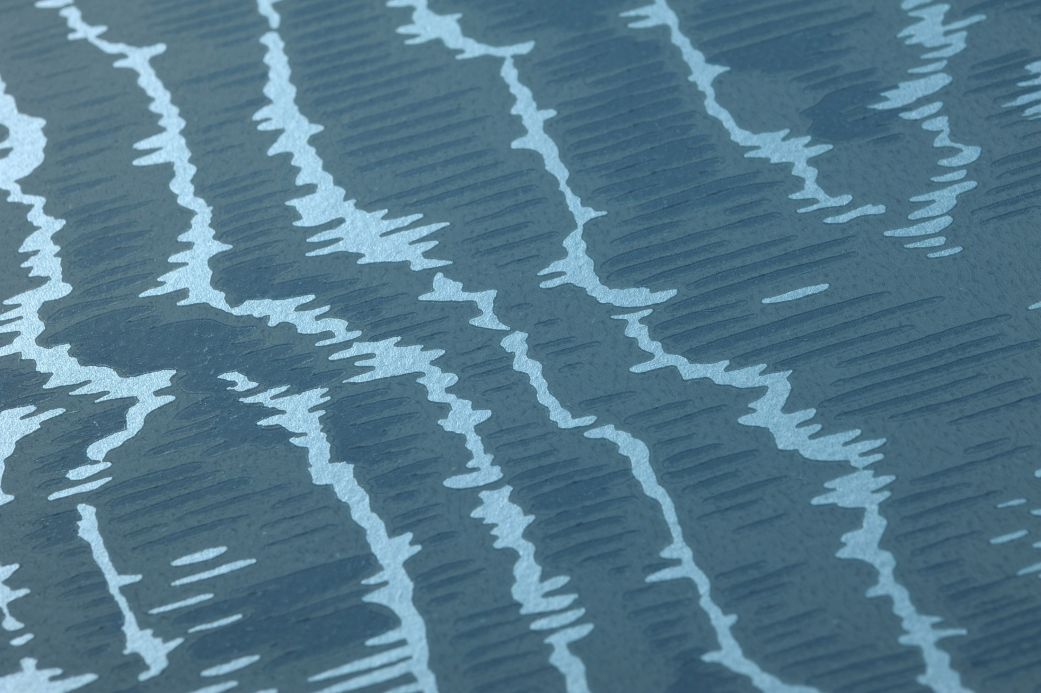 Papel de parede moderno Papel de parede Adomako azul oceano Ver detalhe