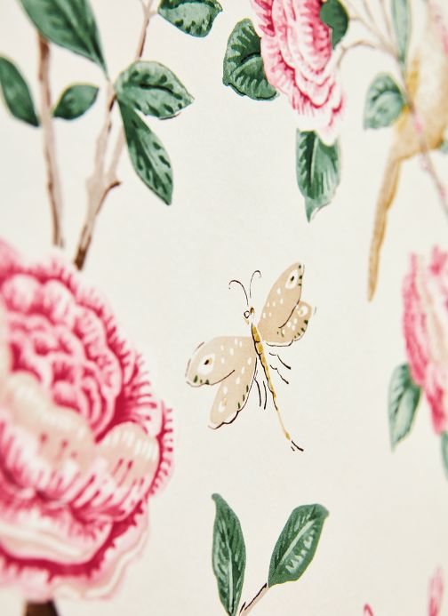 Butterfly Wallpaper Wallpaper Majorelle cream white Detail View