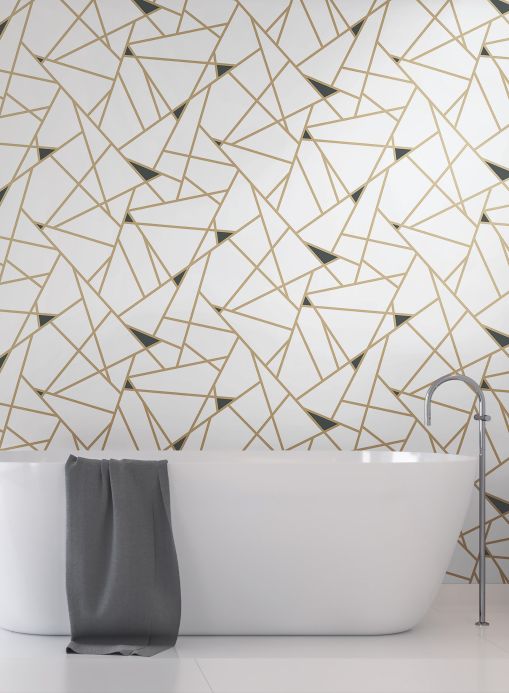 Geometric Wallpaper Wallpaper Sohar white Room View