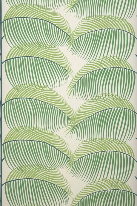 Papier peint botanique Papier peint Silvana vert émeraude Largeur de lé
