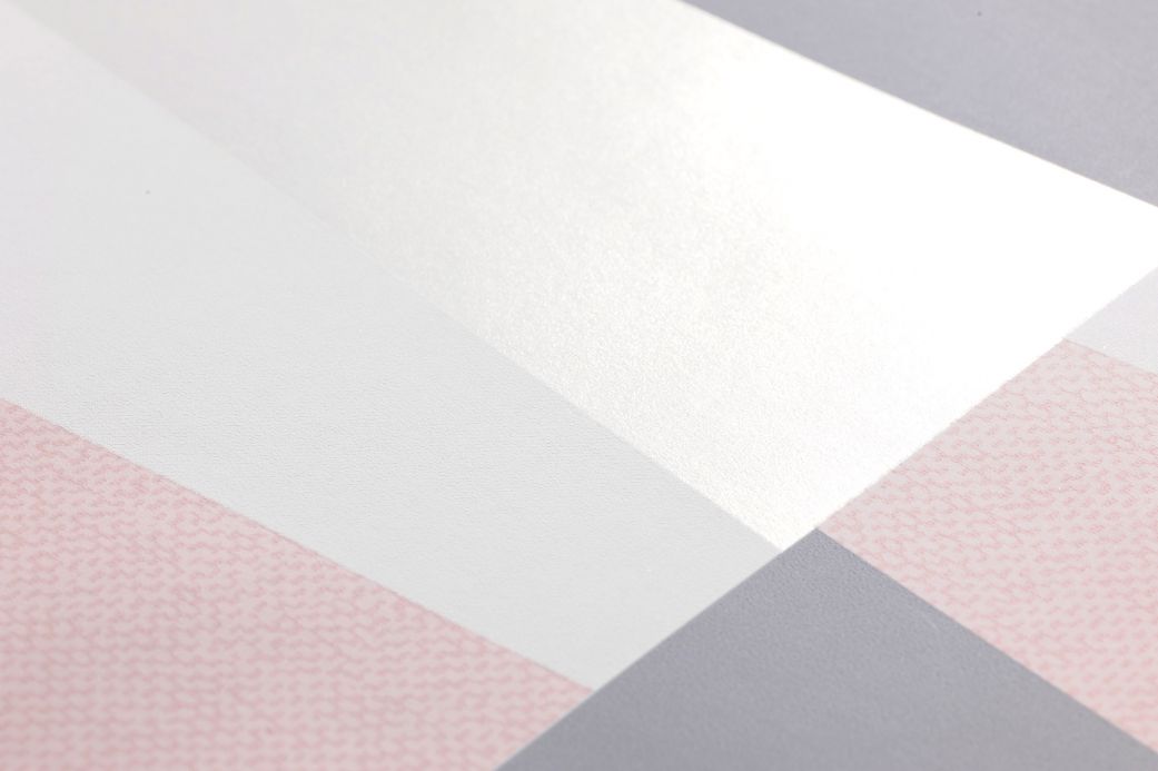 Carta da parati geometrica Carta da parati Jadina rosa chiaro Visuale dettaglio