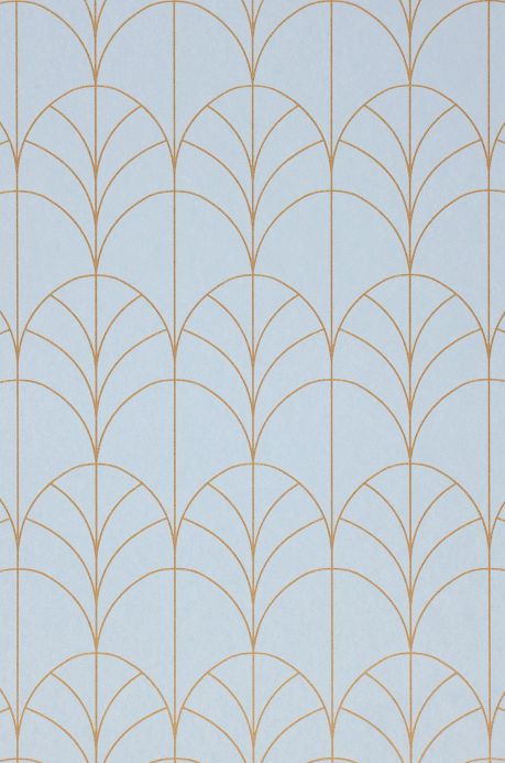 Geometric Wallpaper Wallpaper Ninon pale blue A4 Detail