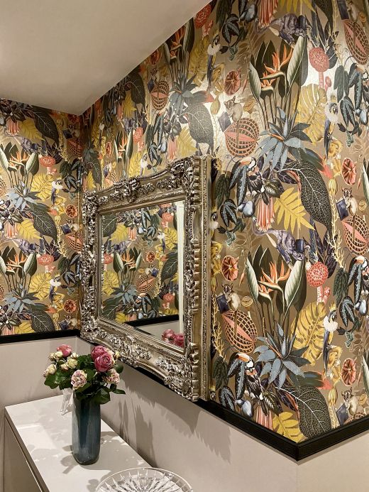 Bird Wallpaper Wallpaper Neboa pearl beige Room View