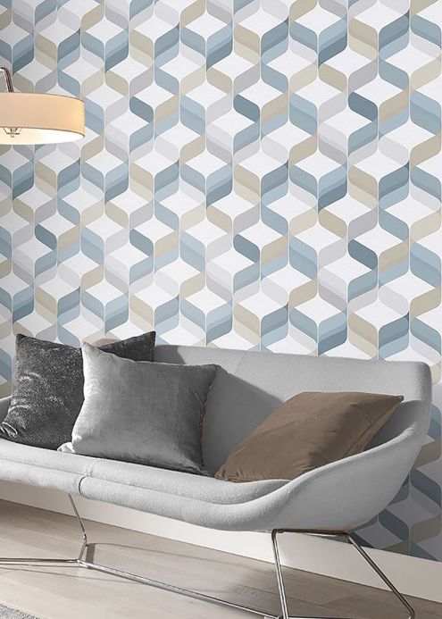Wallpaper Wallpaper Azuli mint turquoise Room View