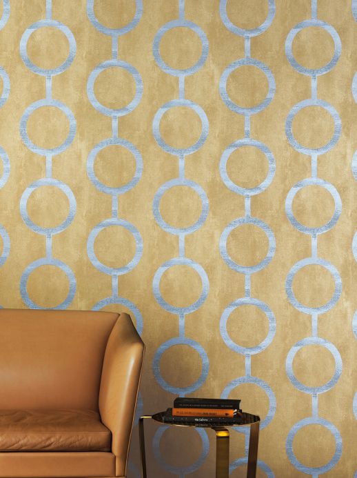 Bauhaus Wallpaper Wallpaper Florin matt gold Room View