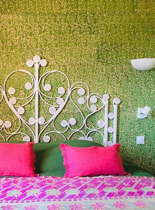 Designer Wallpaper Sangpo pea green Room View