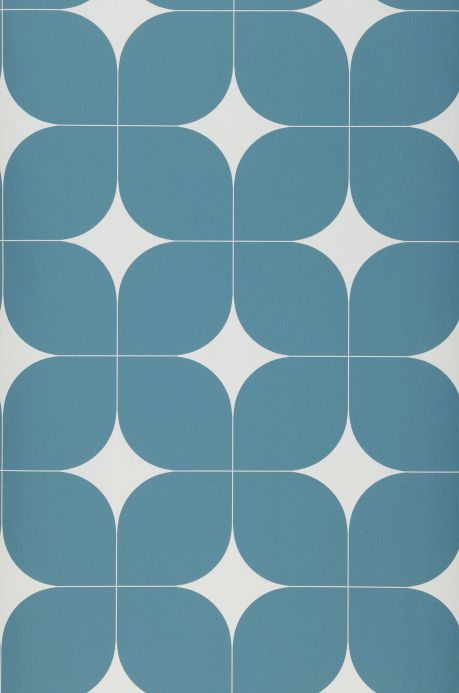 Geometric Wallpaper Wallpaper Jason blue grey Roll Width