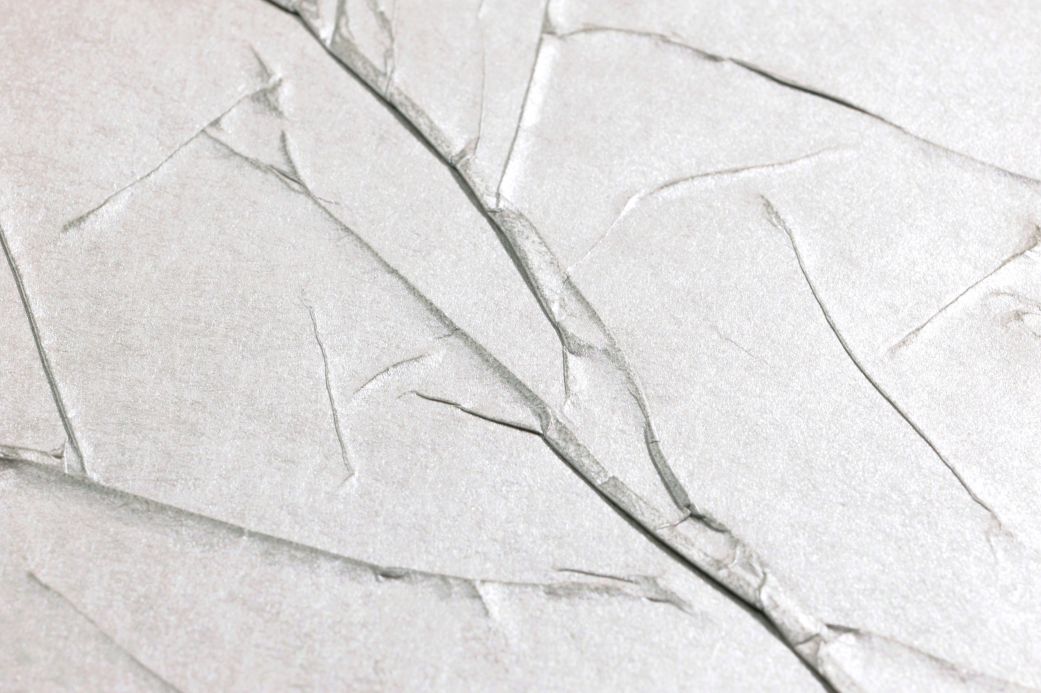 Crinkle Effect Wallpaper Wallpaper Crush Wilderness 01 white aluminium Detail View