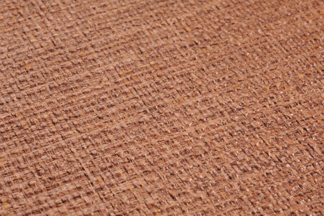 Unifarbene Tapeten Tapete Textile Impression Kupferbraun Detailansicht