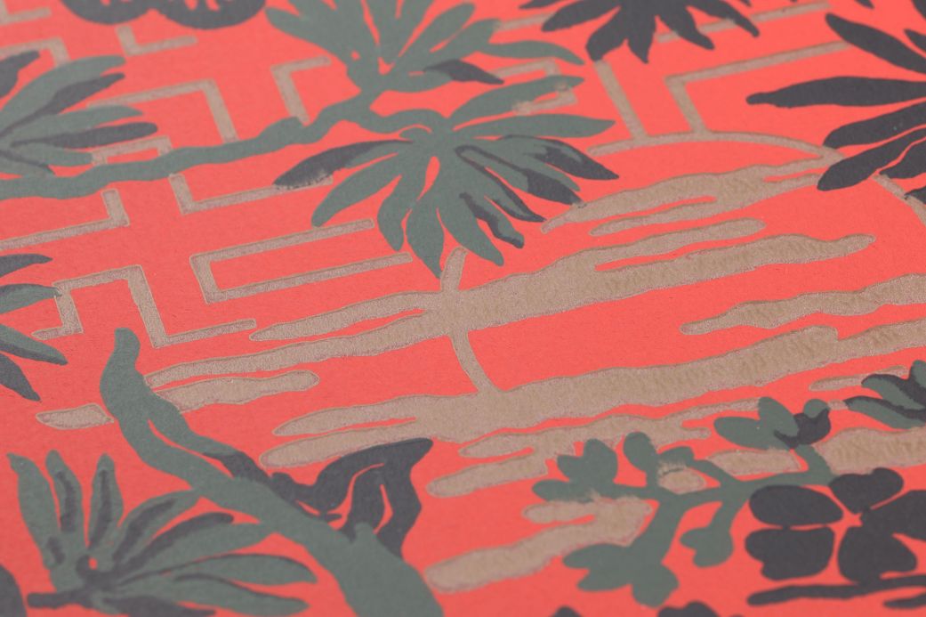Oriental Wallpaper Wallpaper Winsam orient red Detail View