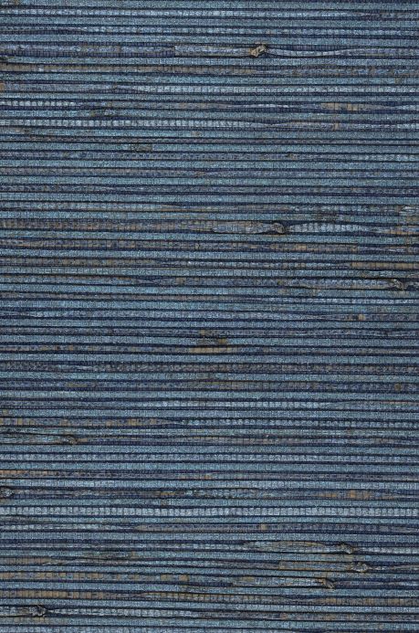 Modern Wallpaper Wallpaper Grass on Roll 05 shades of blue A4 Detail