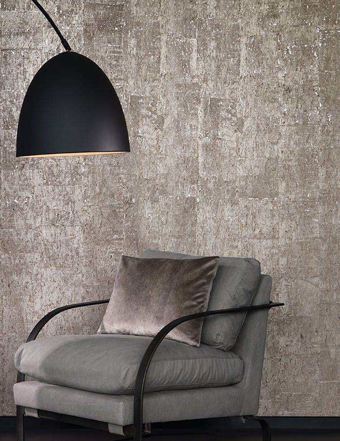 Wallpaper Natural Cork 02 silver | Wallpaper from the 70s