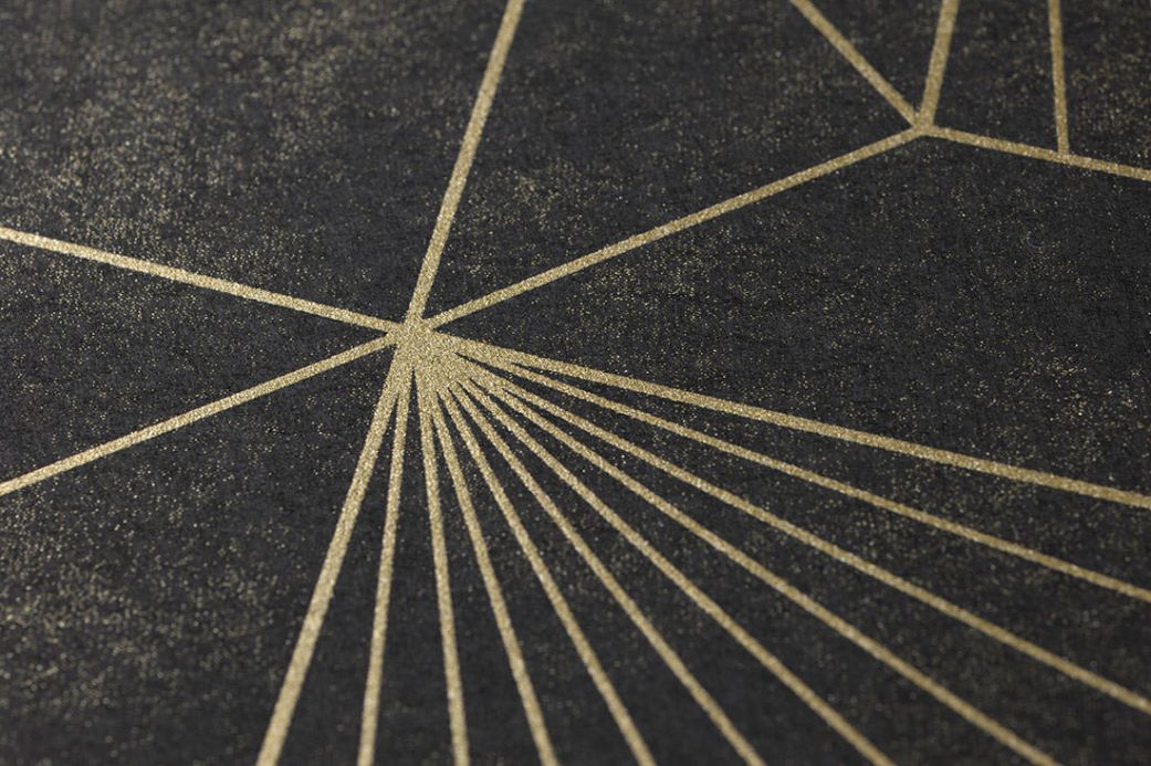 Geometric Wallpaper Wallpaper Maurus black Detail View