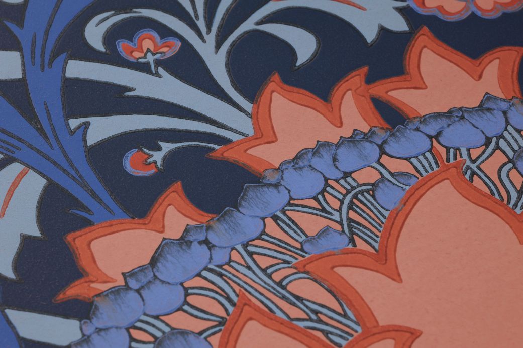 William Morris Wallpaper Wallpaper St Sabastian shades of blue Detail View
