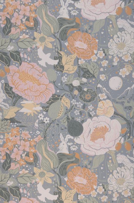 Floral Wallpaper Wallpaper Annika grey Roll Width