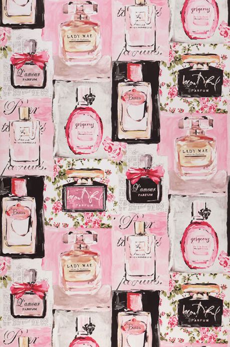 Archiv Papier peint Parfumerie rosé Largeur de lé