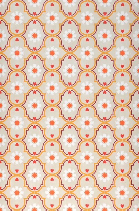 Archiv Wallpaper Efigenia orange Roll Width