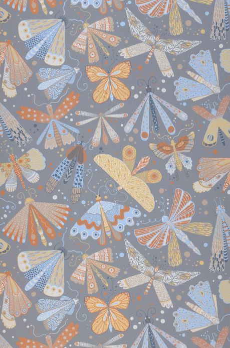 Butterfly Wallpaper Wallpaper Ingrid grey Roll Width