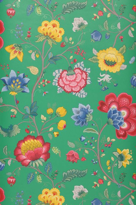 Floral Wallpaper Wallpaper Belisama green Roll Width