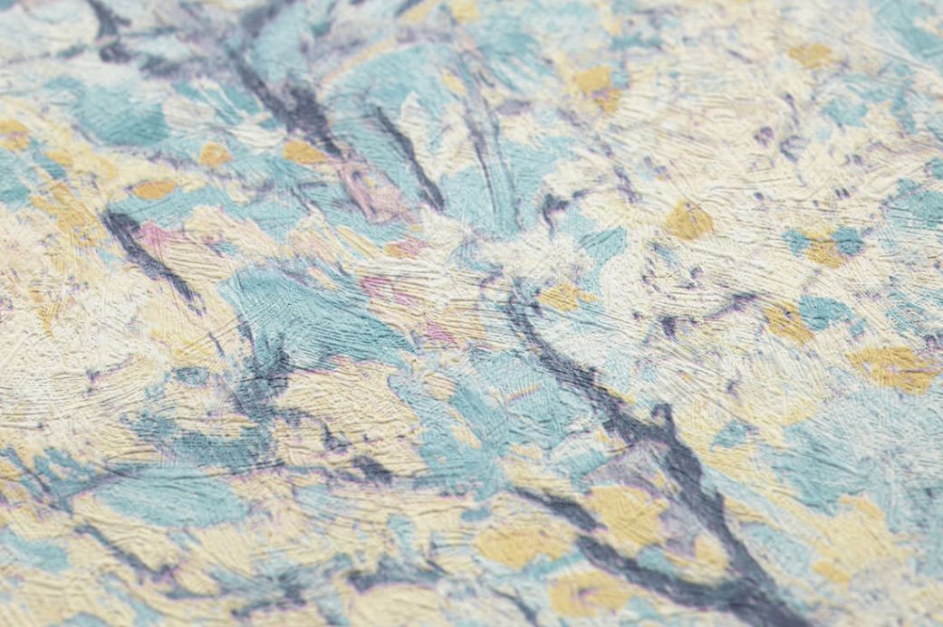 Wallpaper Wallpaper VanGogh Tree pastel turquoise Detail View