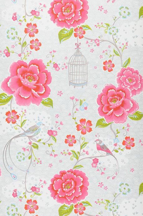 Floral Wallpaper Wallpaper Amina white Roll Width