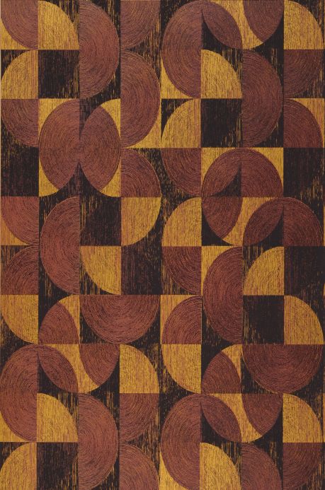 Geometric Wallpaper Wallpaper Libertas brown Roll Width