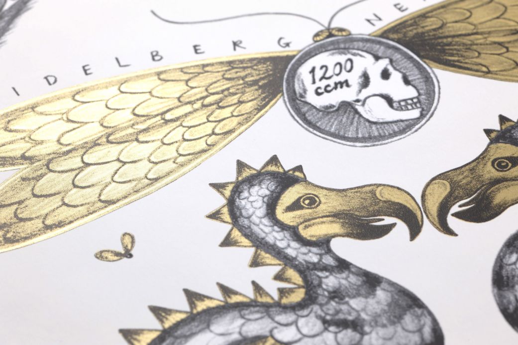 Animal Wallpaper Wallpaper Extinct pearl gold Detail View