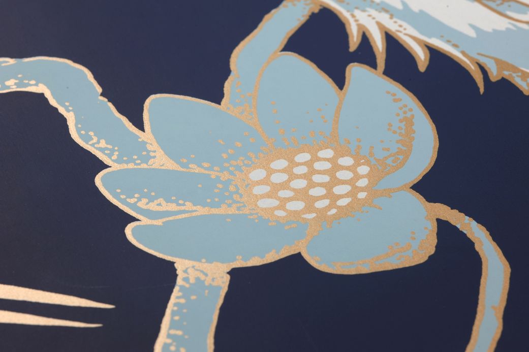 Paper-based Wallpaper Wallpaper Malacca sapphire blue Detail View