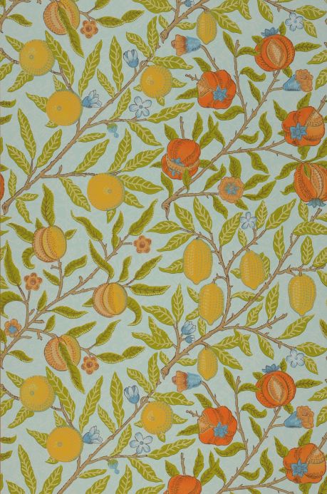 Fruit Wallpaper Wallpaper Therese pale blue Roll Width